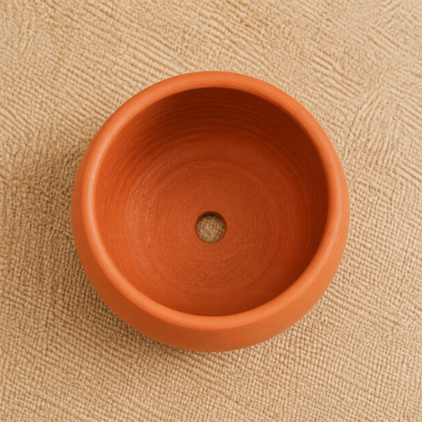 Overhead view of Hand-thrown Terracotta Planter