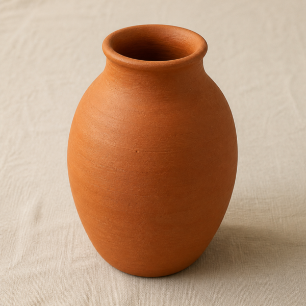 Overhead view of Handcrafted Terracotta Matka Vase