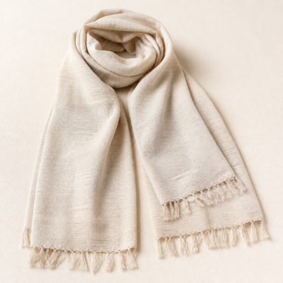 Handloom Khadi Stole - hero Handloom Khadi Stole on a warm neutral background