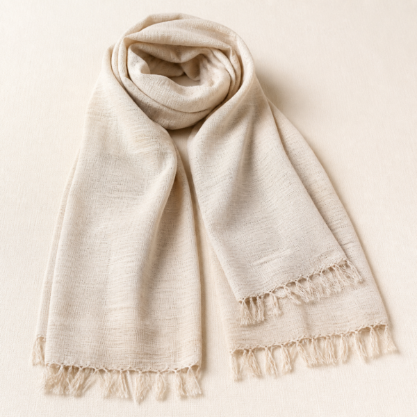 Handloom Khadi Stole - hero Handloom Khadi Stole on a warm neutral background